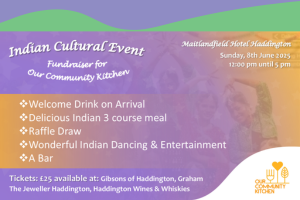 Indian Cultural Event Fundraiser – In aid of Our Community Kitchen